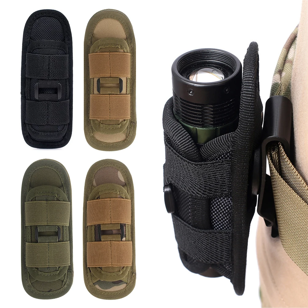 360RotatableFlashlightPouchHolsterTacticalMolleTorchCaseBelt