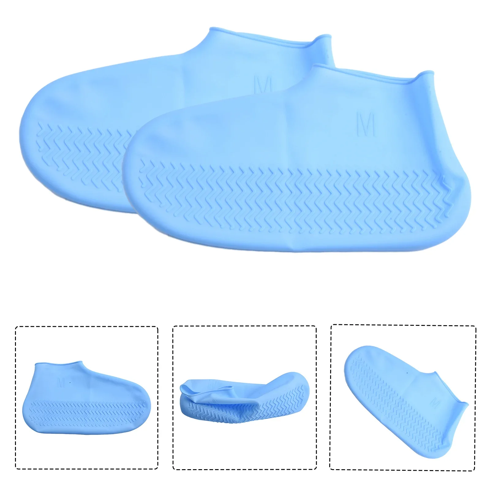 All-Weather Slip-Resistant Shoe Covers Silicone Overshoes for Rain Snow Elastic Waterproof Footwear Protection Bike Accessories bicycle shoe covers