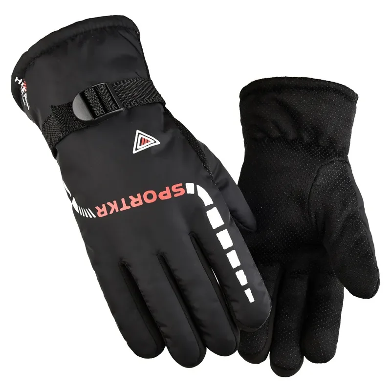 Outdoor Driving Sport Gloves Windproof Waterproof Thermal Gloves For Men Women Touchscreen Full Finger Glove_voghion.com