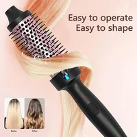 Brosse thermique ionique chauffante de 1,5 pouce, fer à friser rond, brosse chauffante volumisante à ions négatifs, brosses à cheveux électriques en céramique 3