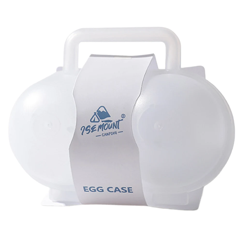 1/2Pcs 2 Grid Egg Box Portable Egg Holder Multifunctional Egg Storage Box with Handle Boiled Egg Holder Case for Camping Picnic