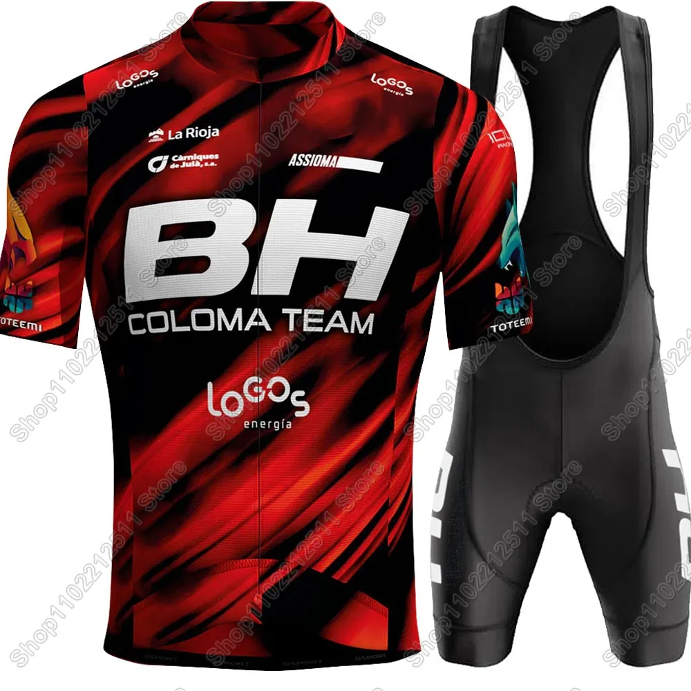 Cycling Jersey Set BH Coloma Team Cycling Jersey Set Mens Short Sleeve Red Road Bike Shirts Suit Bicycle Bib Shorts MTB Maillot