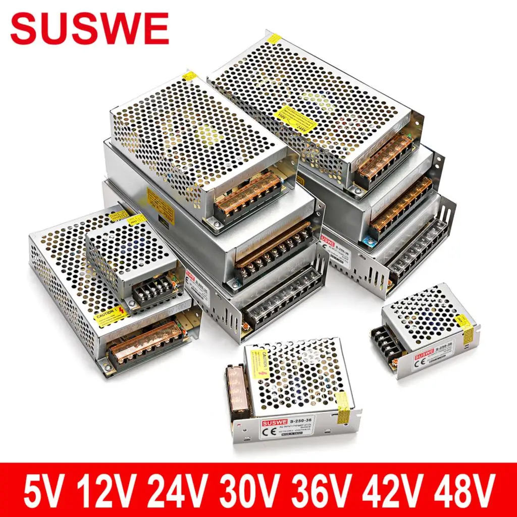 Trasformatore di alimentazione a commutazione AC-DC alimentatore 110v 5 v12v 24 V 36 v48v a 220V a 5V 12V 24 V 36V 1A 5A 20a 30a SUSWE