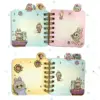 LABUBU spiral-bound categorized notebook mini color pape booklet student cartoon cute notebook 72*72mm 6
