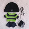 Fashion Green Sweater Cute Handsome Autumn Winter Necklace Clothes Suit Cool Handsome 20cm Plush Doll No Attribute Outfit 2