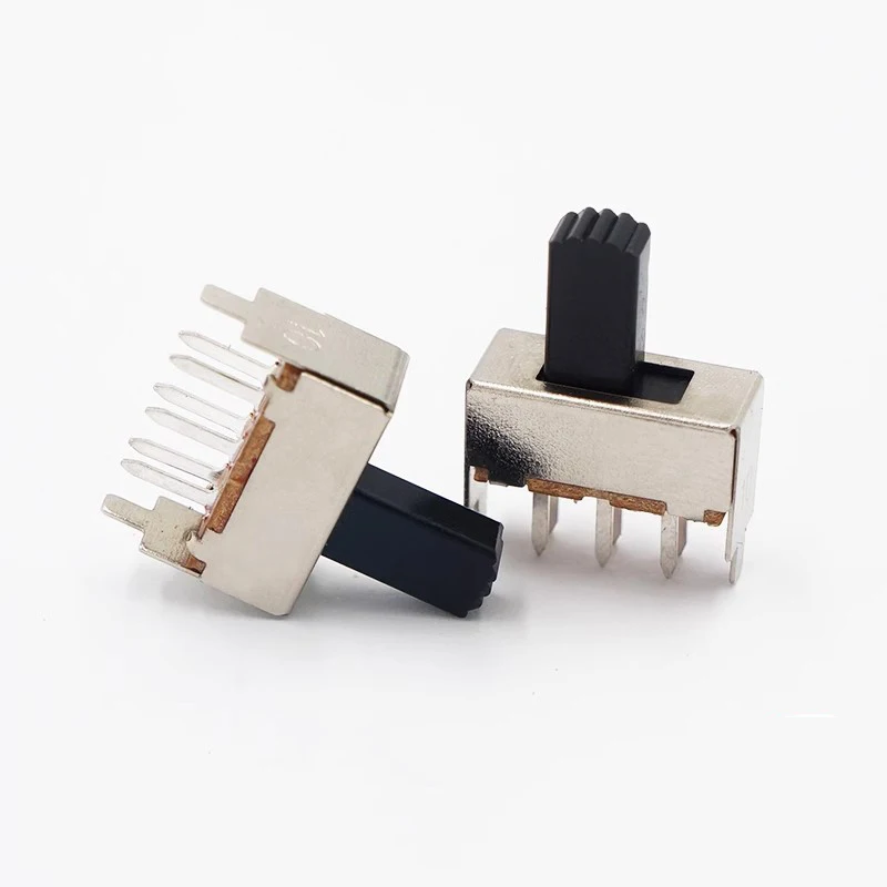 5pcs/lot SS-22F08 2-speed vertical toggle switch 6-pin straight handle sliding switch 2-speed toy power supply sliding