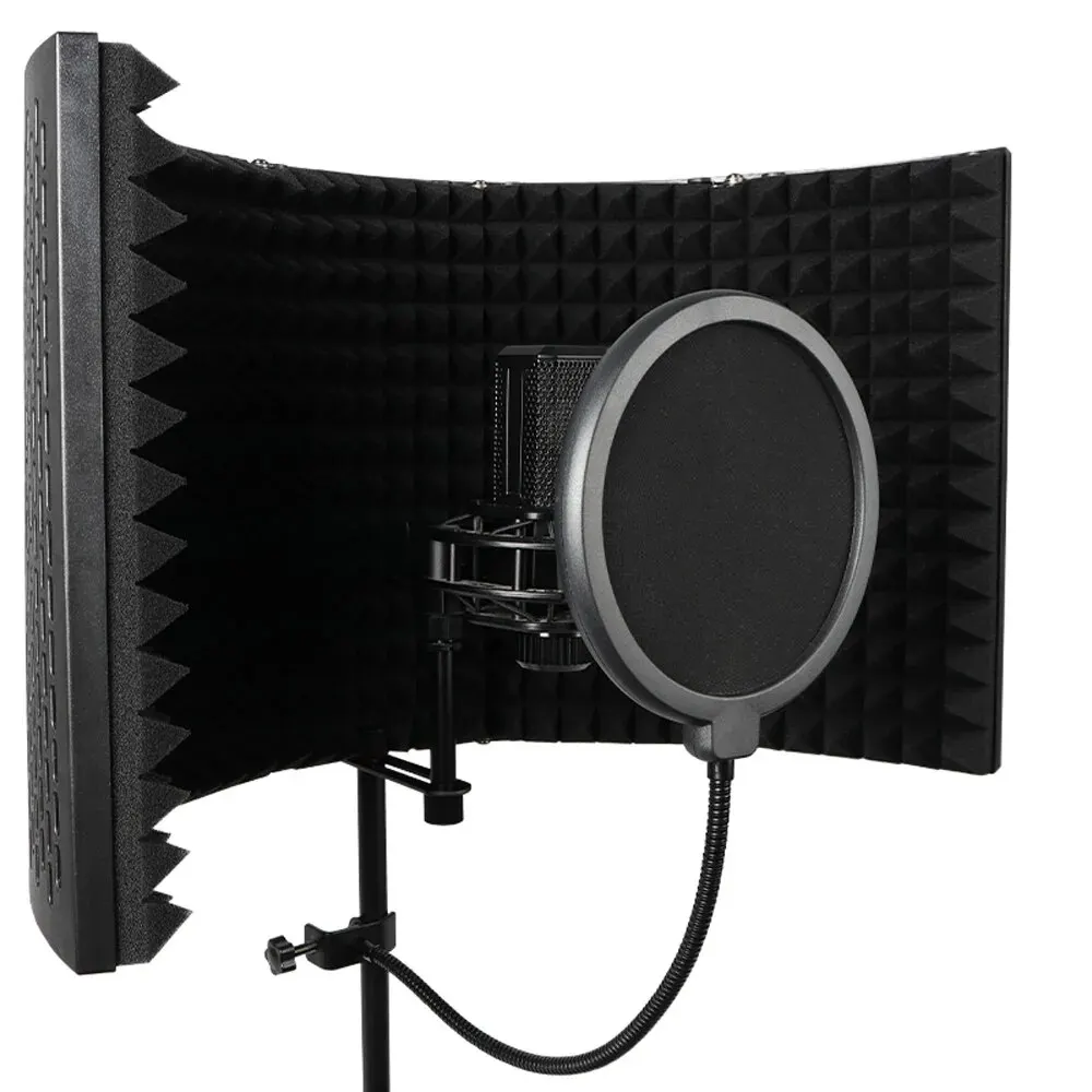 G-MARK 5 Panel Reflection Filters Professional Studio Recording Microphone Isolation Shield Suitable For Any Condenser Mic microphone accessories
