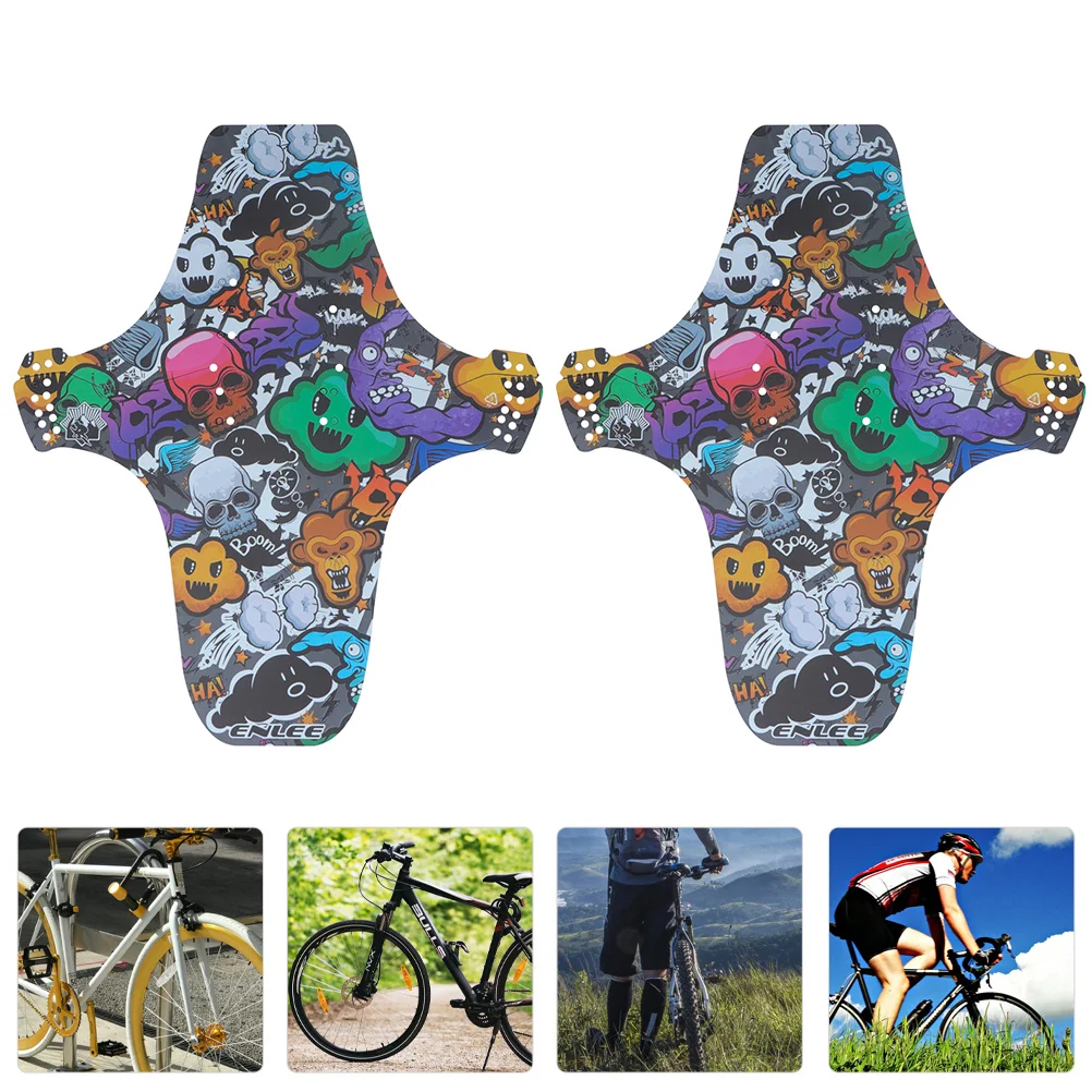 

2 Pcs Bicycle Bike Mud Guard Bikes Front Guards Dirt Plastic Mudguard Pp Accessories