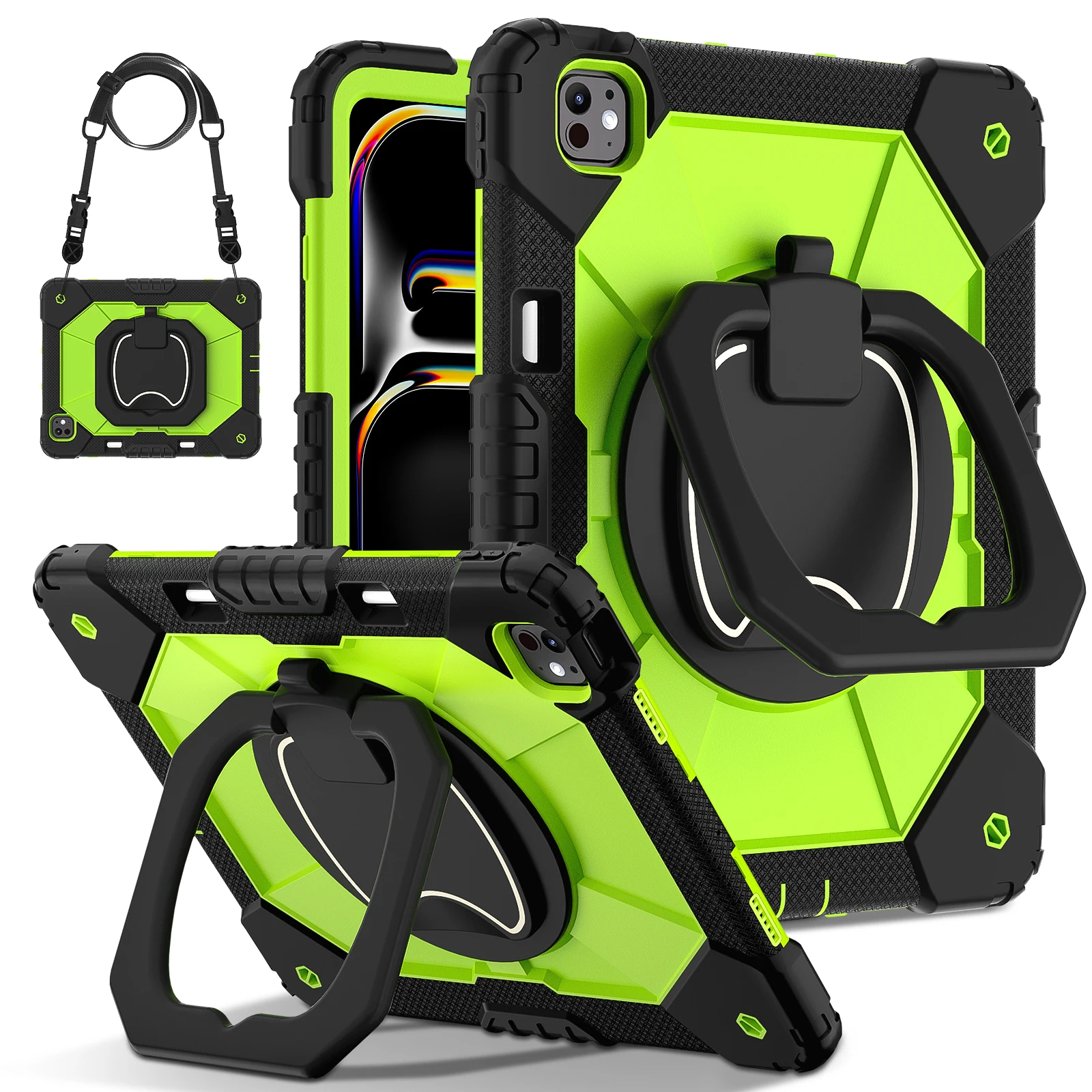 Enhanced 360 Rotating Stand Armor Case - Heavy Duty Cover