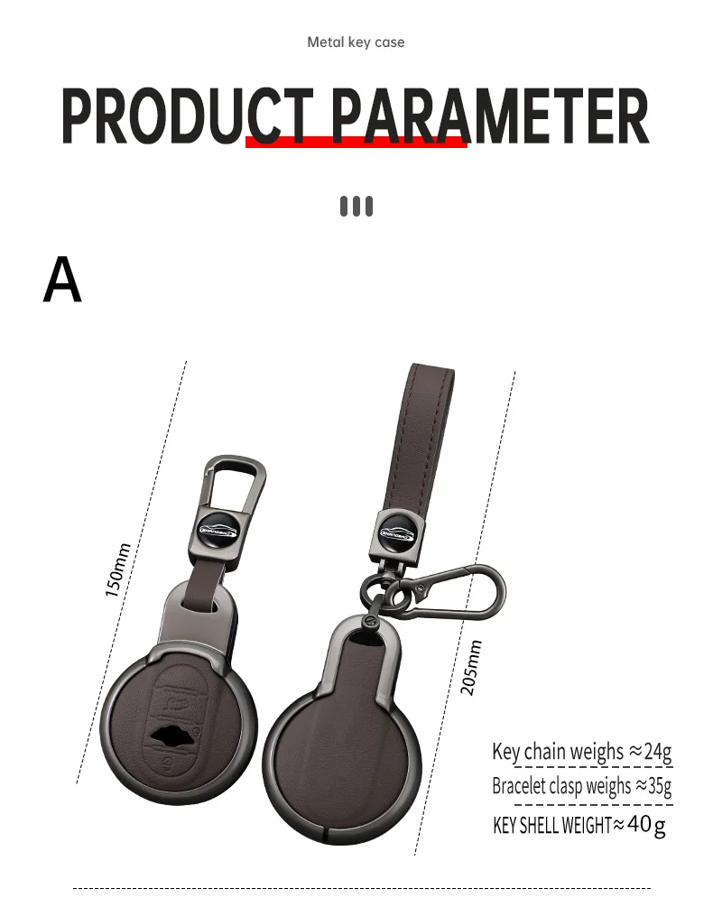 Auto Zink legierung Leder Schlüssel etui Halter Abdeckung für BMW Mini Cooper ein Spaß f54 f55 f56 r56 r57 r58 r59 r60 r61 Autozubehör – Detail 9