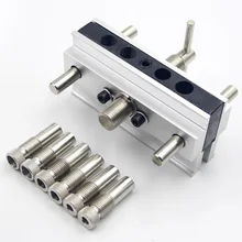 

Punch Aluminium Alloy Pocket Guide Connection Drilling Hole Woodworking Multipurpose Tool Locator Kit Straight Furniture