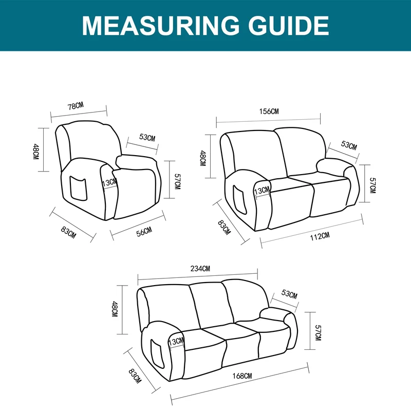 1/2/3 seat Recliner Cover stretch Couch Cover for Recliner  Sofa chair Cover for Kids, Pets, Dog and Cat 2