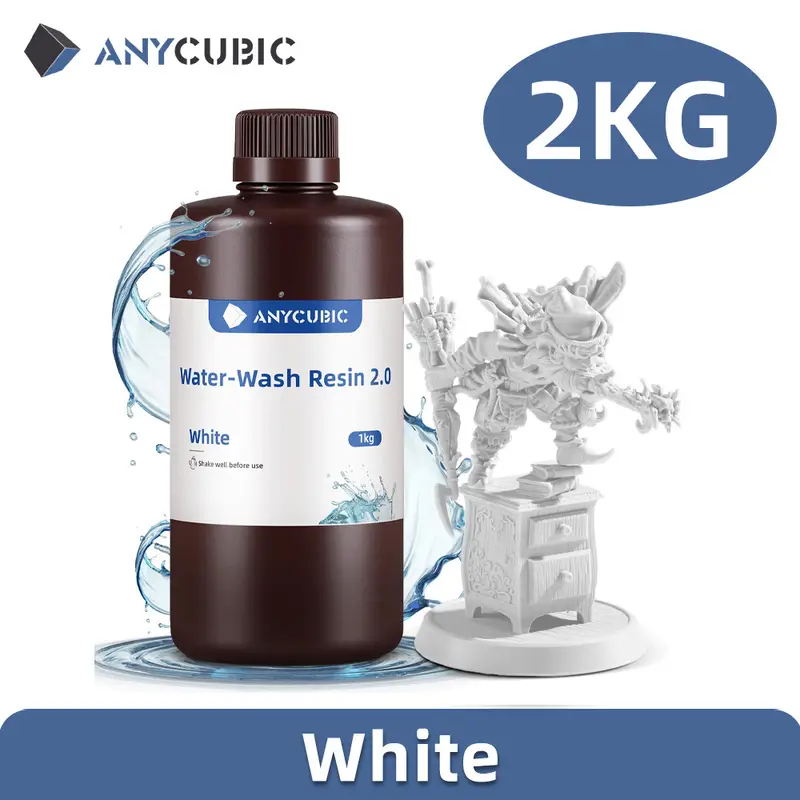 ANYCUBIC Water-Wash Resin For LCD 3D Printer High Precision Low Odor Low Viscosity 3D Printing Standard Photopolymer - Image 14