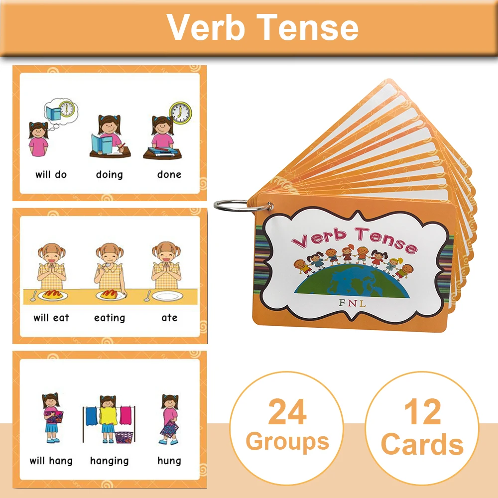 Montessori English Grammar Learning Cards Vocabulary Building Words Teacher Teaching Materials Kids Classroom Educational Toys 3