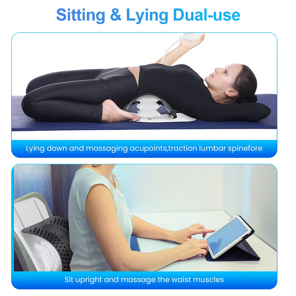 Lumbar Soothing Device To Relieve Pain Manual Or Electric Lumbar Stretcher Mat Yoga Fitness Pad Lumbar Vertebrae Back Corrector