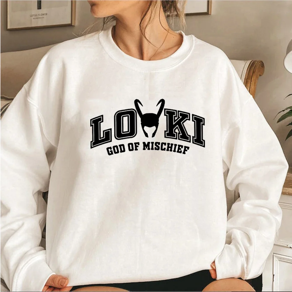 Loki God of Mischief Sweatshirt Loki Inspired Sweater Unisex Long Sleeve Crewneck Sweatshirts Graphic Hoodies Superhero Pullover 2