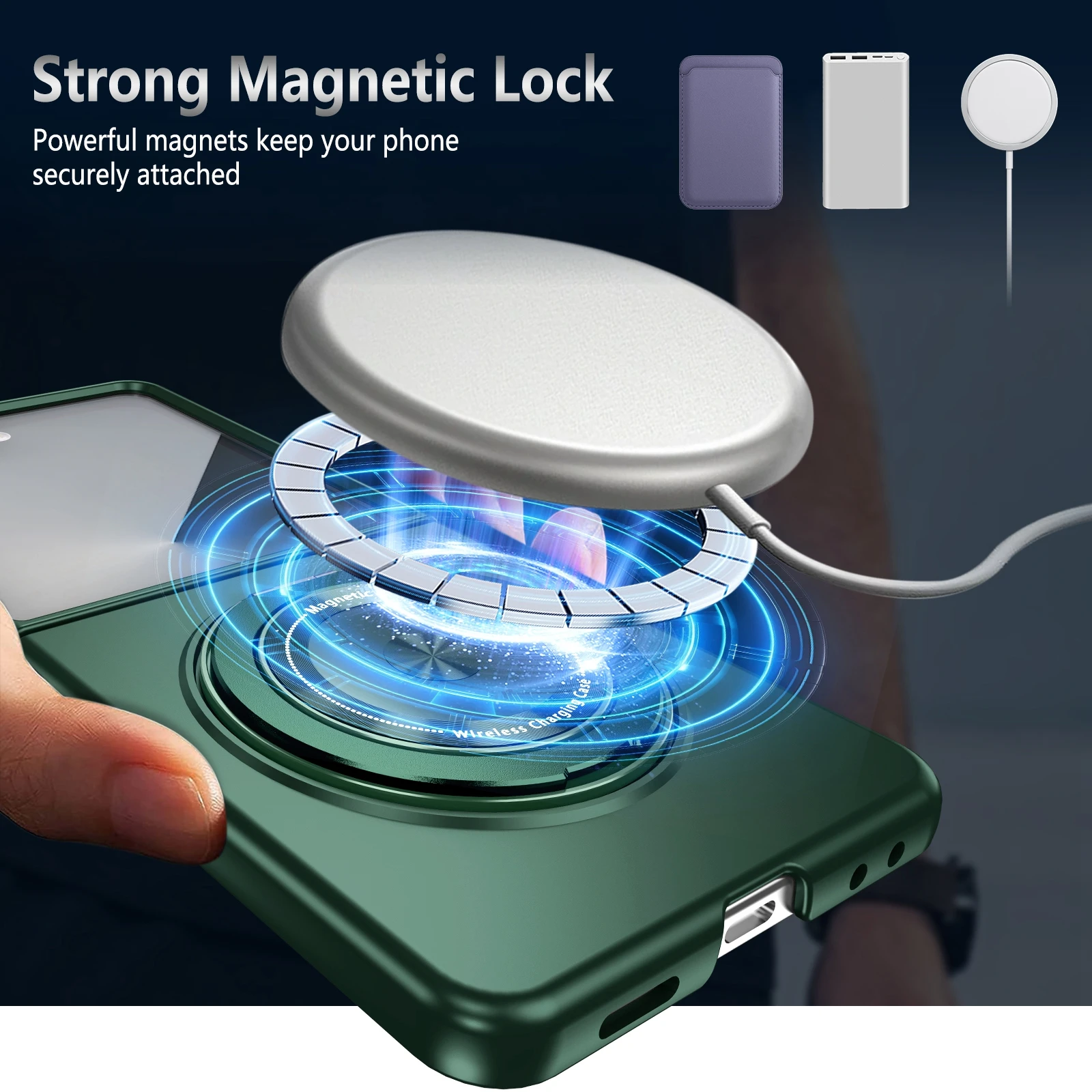 360 Rotating Magnetic Ring Holder Shockproof Phone Case