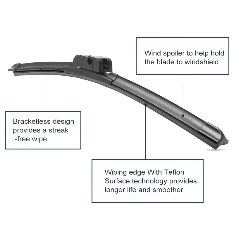 For Mercedes Benz E-Class W212 Car Wiper Blade 24"+24" 2010-2014 Auto Windscreen Windshield Wiper Blades Fit Push Button Arm 4