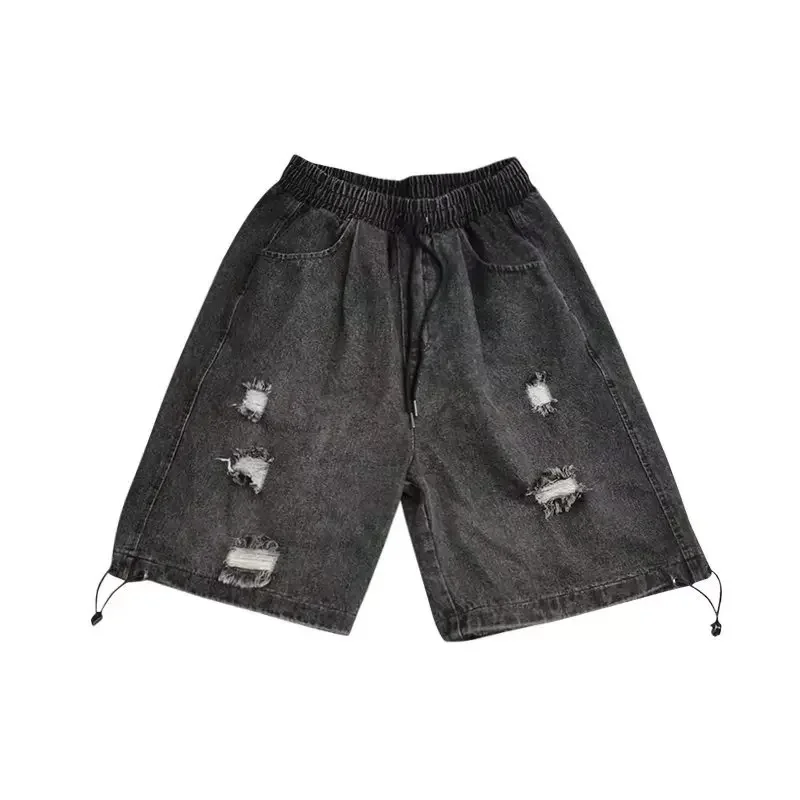 Men's Summer Loose-fit Trendy Denim Shorts American Style Five-point Mid-pants 2023 New Fashion Casual Shorts 28 Sb3b5f96879df4636bd321f67adede782A
