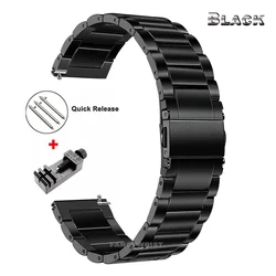 Premium Titanium Metal Watch Band Strap - Sleek and Durable Watchband Bracelet - 22mm Universal (Titanium Black 1)