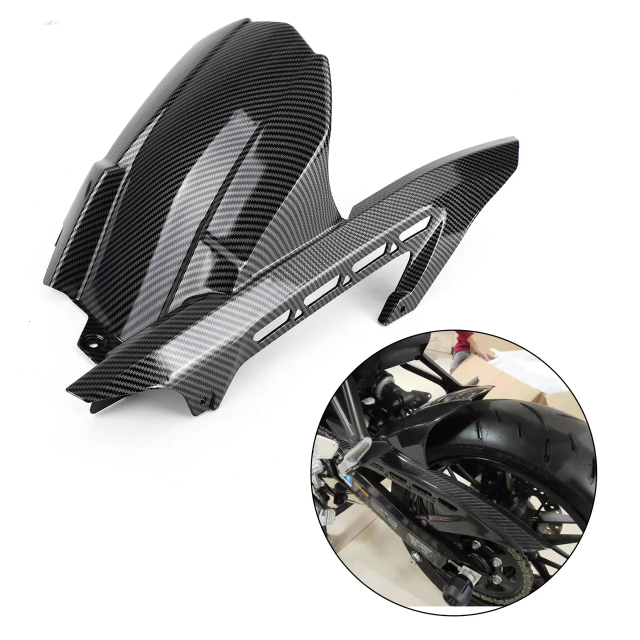 

Motorcycle Accessories Rear Fender Mudguard for Kawasaki Z900 Z 900 2017-2020 2021 2022 2023 ZR900 Splash Guard Fairing Carbon