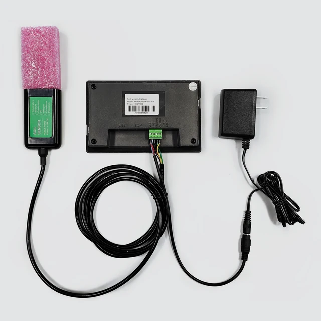 Soil Moisture Temperature Humidity EC PH Salinity NPK 8 in 1 Sensor with HMI Touch Screen Kit 2