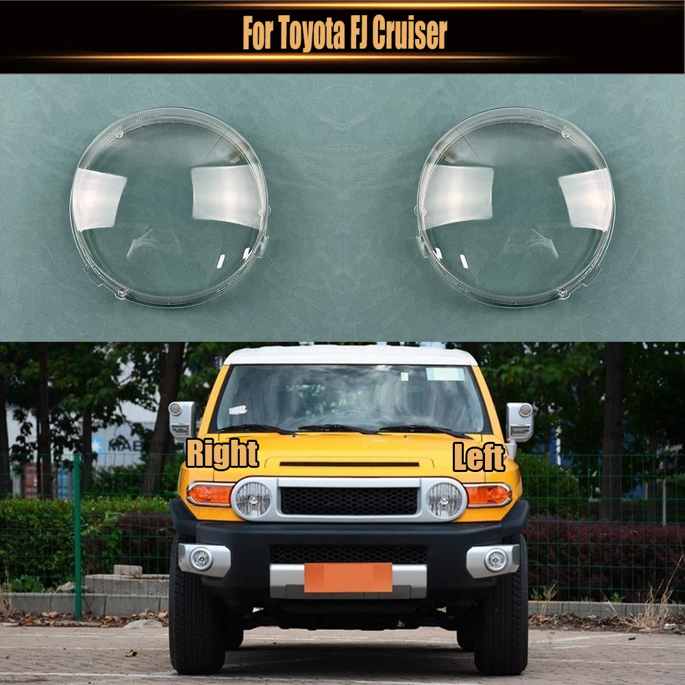 

For Toyota FJ Cruiser Front Headlight Cover Transparent Lamp Shade Headlamp Shell Lens Plexiglass Replace Original Lampshade