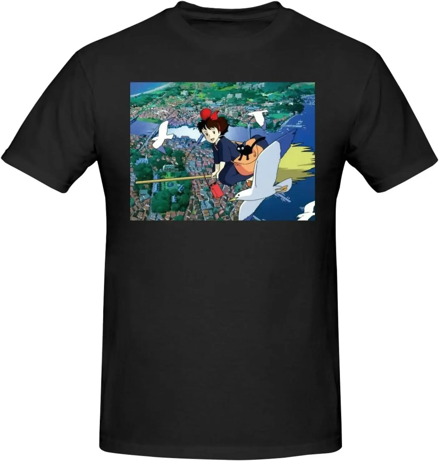 

Men's Tee for Kiki cat Delivery Service T Shirt,Cool Clothes Short Sleeve Shirt