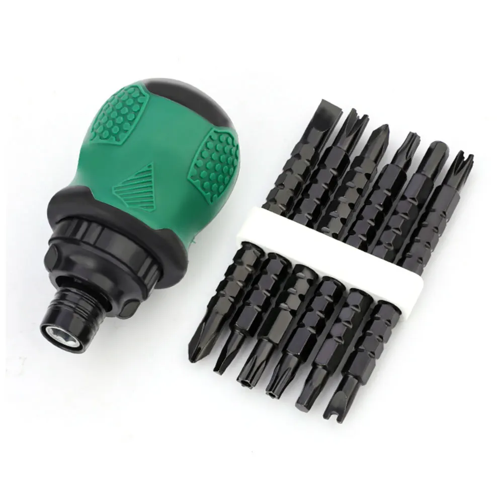 Compact Ratchet Screwdriver Set with Telescopic Detachable Steel Heads - Ideal for Repairs and Hand Tools