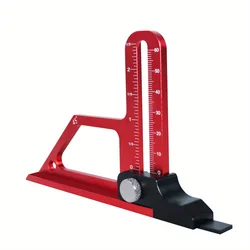 Precision Adjustable Depth Gauge with Dual Metric & Inch Scale - Aluminum Alloy (1Pc Height Gauge)