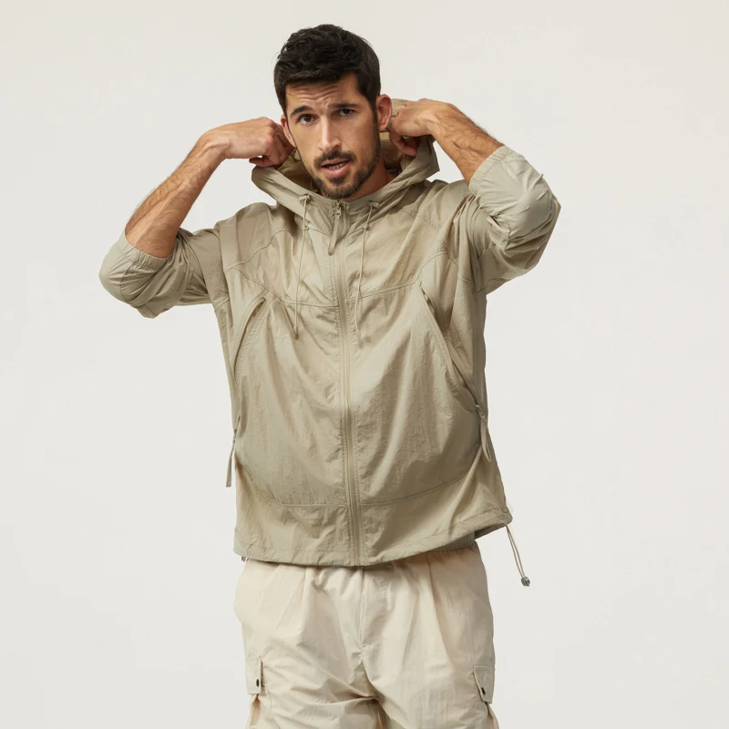 Summer UPF 70  UV Sun Protection Coats Men Thin Soft Breathable Quick Drying Jacket Outdoor Fishing Hoodies Outwear