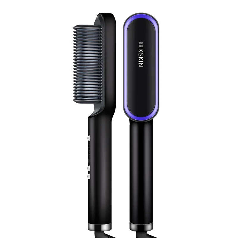 Borderless Supply Gold Rice Straight Comb Same Style Curling And Straight Not Harmful To Hair Lazy Two-In-One Comb