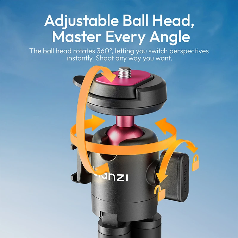 Ulanzi MT91 Cka Quick Release Octopus Tripod Flexible Legs for Smartphones Action Cameras Travel Vlog Outdoor Cycling Shots