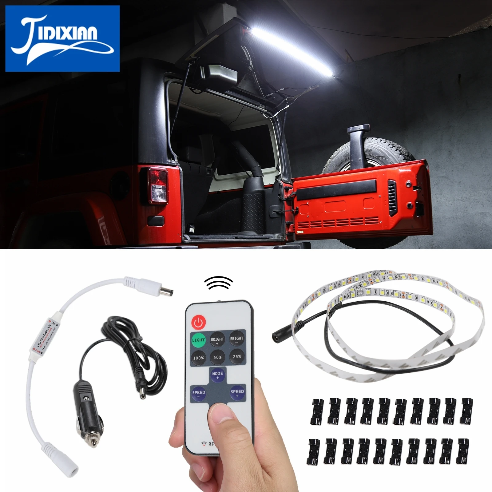 JIDIXIANCarTailgateGlassLiftRearDoorLightLEDLampforJeep