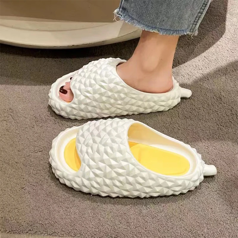 Warrior Design Men Slippers Fruit Eva Women Shoe Platform Soft Comfort House Durian Shoes Trendy Street Beach Sandal Summer 2023