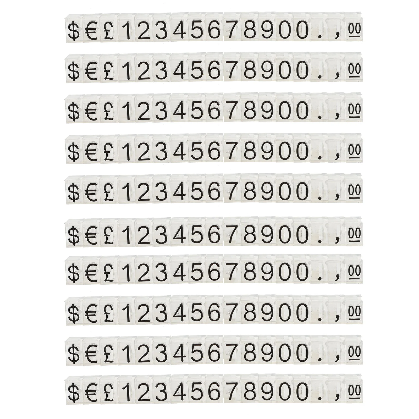 

10pcs Supermarket Price Display Signs Number Price Tags Store Price Labels