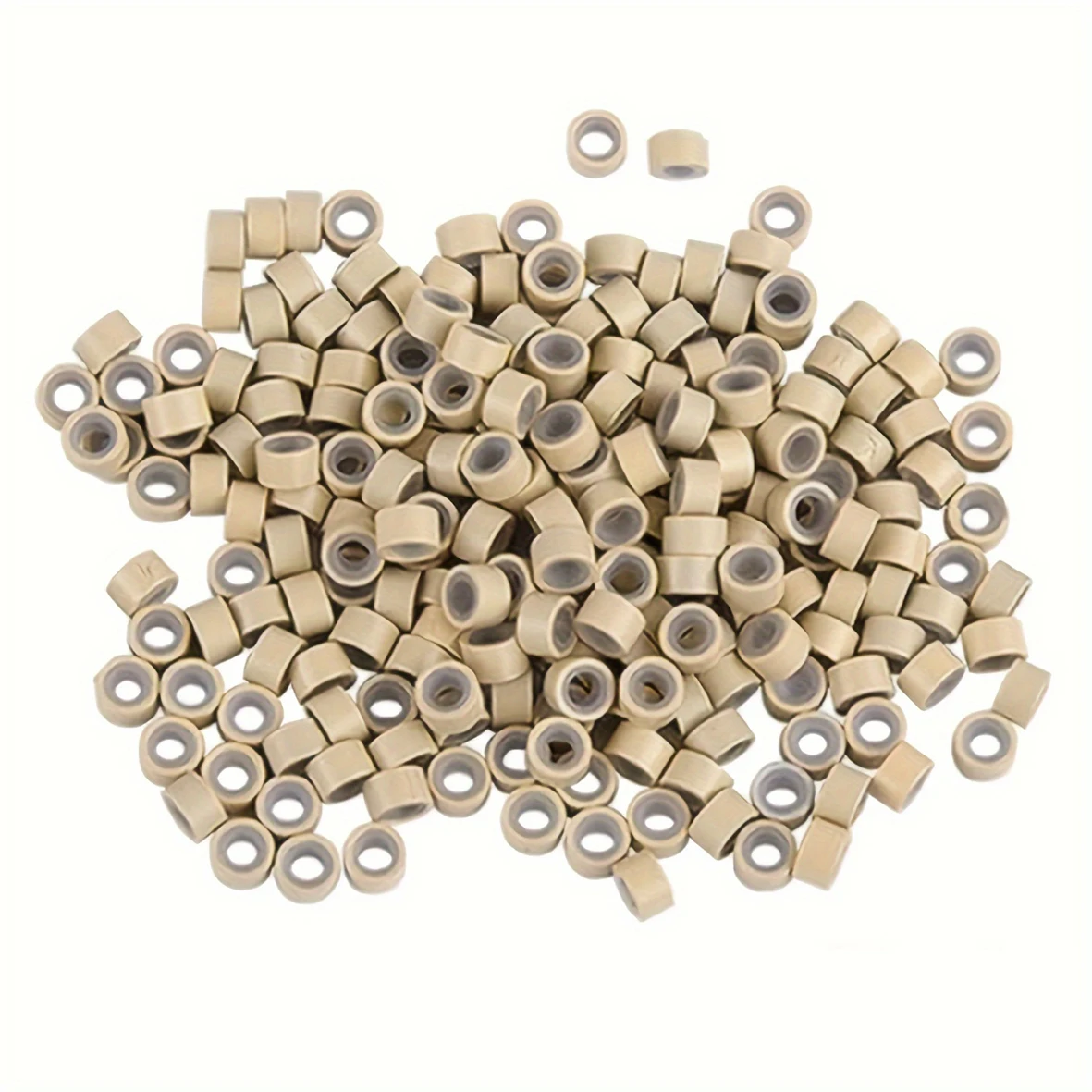 500개 헤어 익스텐션 마이크로 링 링크 비즈 5mm 실리콘 라이닝 비즈 (인모 연장용 도구) - 다양한 색상