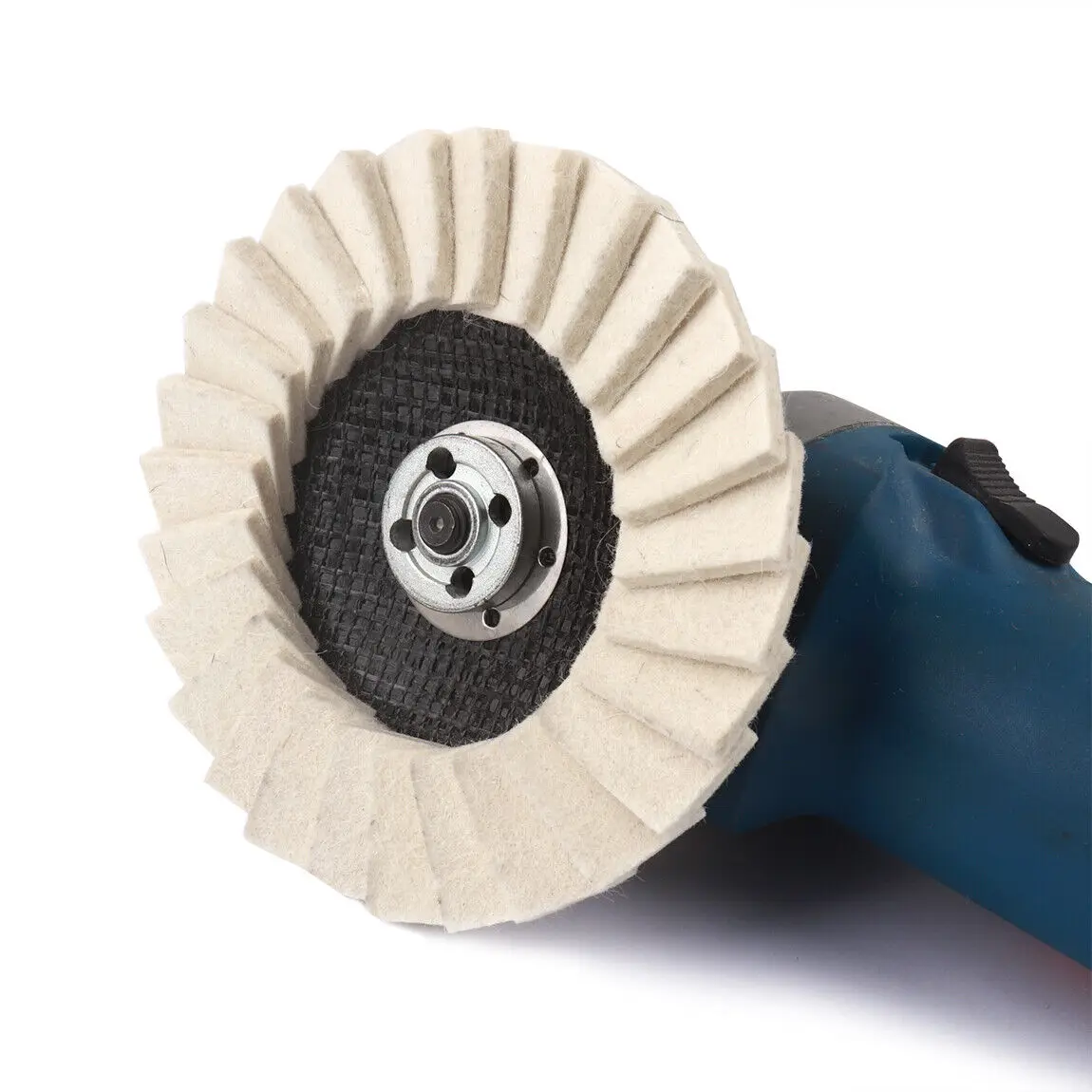 4x felt polishing flap disc Polishing disc Angle grinder flap 125 mm
