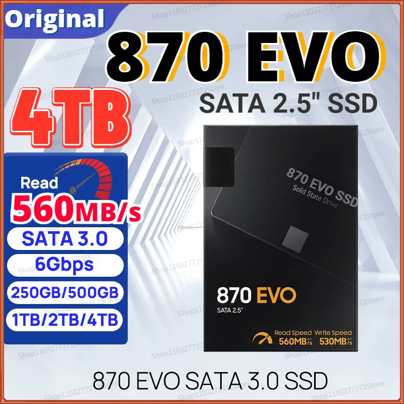 

Original 4TB SSD 870 EVO 2TB SATA 870 QVOSolid State Drive Hdd ssd sata 1tb 990 PRO M.2 2280 NVME 500GB 8TB for ps5 Notebook PC