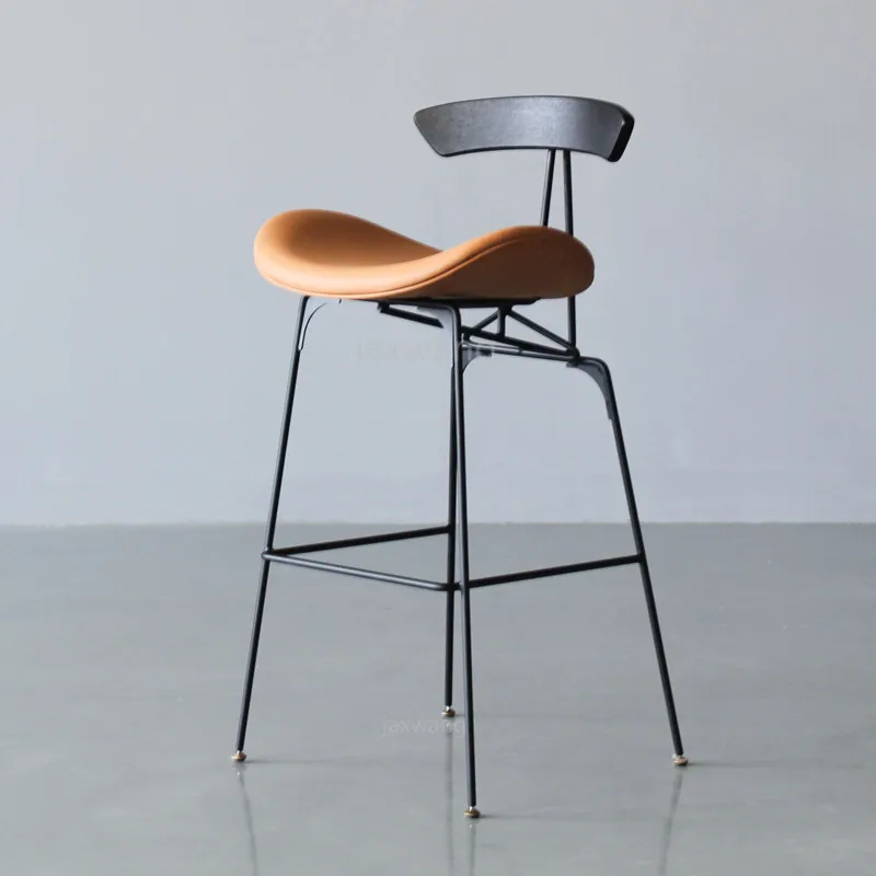 

Iron Stool Nordic Industrial Style Ant Chair Modern Minimalist Restaurant High Stools Home Back Bar Chairs