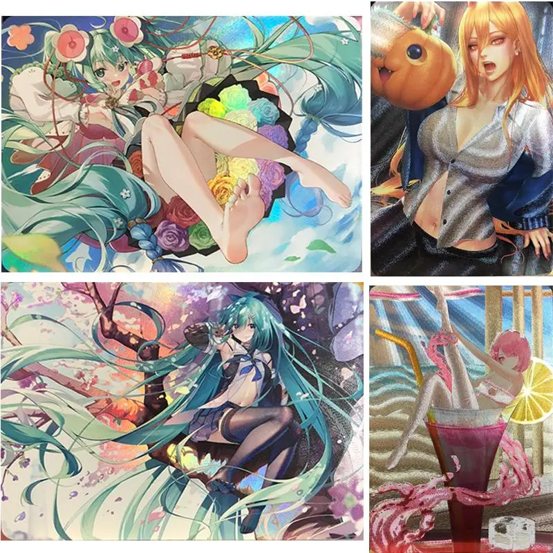 

Anime Goddess Story ReLife in a different world from zero Chainsaw Man Rem Power collection card Children's toys Board game card