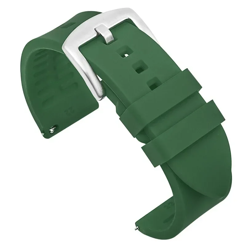 Enhanced Waterproof Silicone Sport Watch Band with Quick Release - Rubber Strap