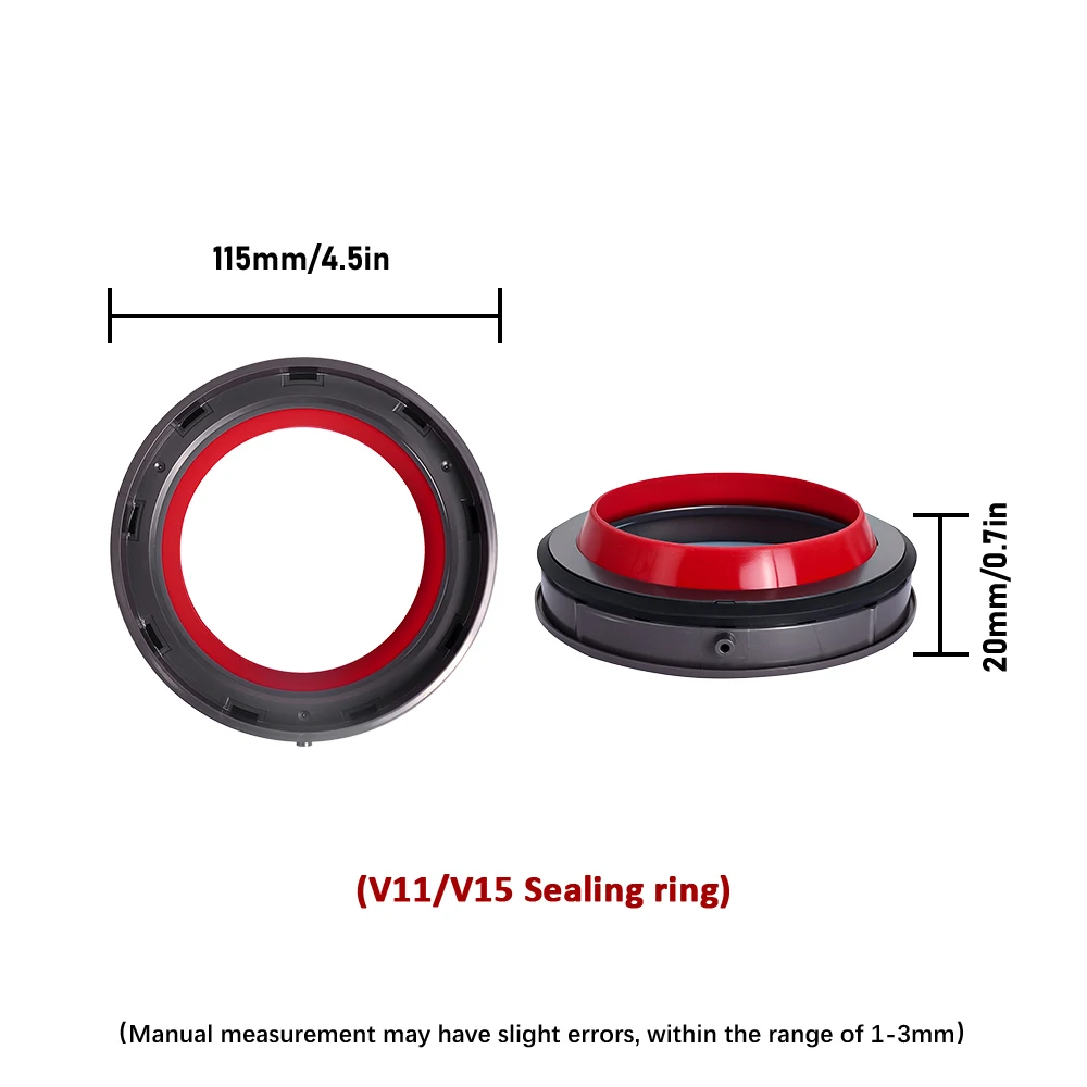 Universal Dust Bin Canister with Sealing Ring and Base Lid