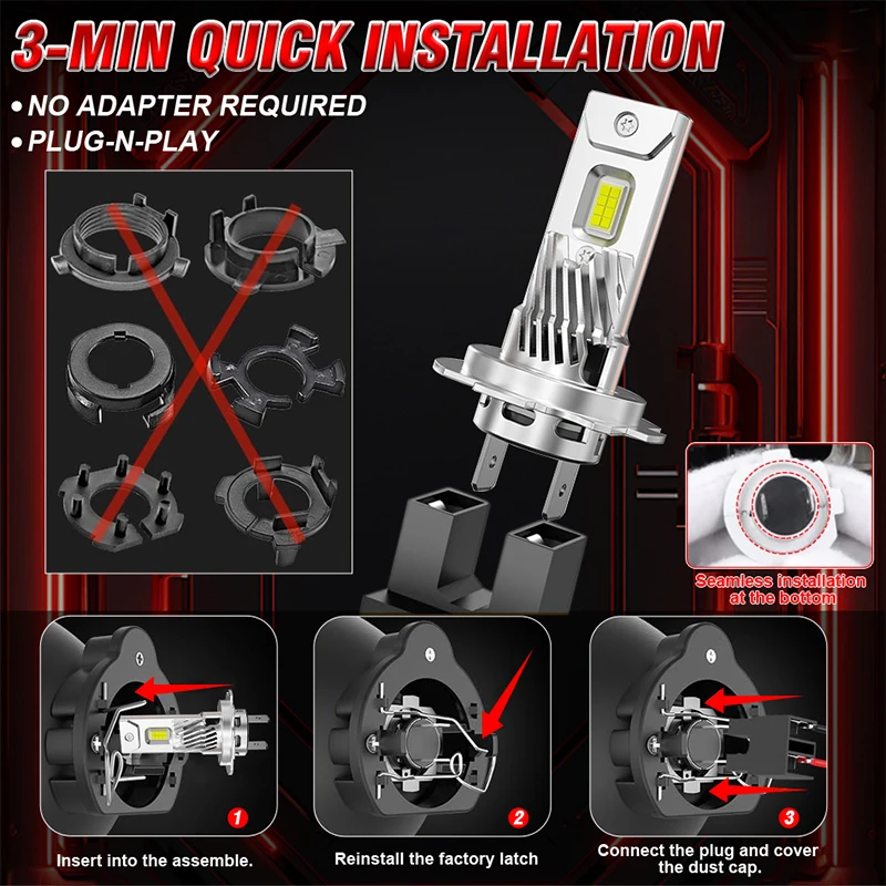 1500000LM 1500W H7 LED Headlight Bulbs CANBUS No Error Mini Wireless 8054 CSP Car Headlamp Auto Diode Lamp H7 Turbo Led For BMW led lights led bulbs led headlights led car headlights car headlamps