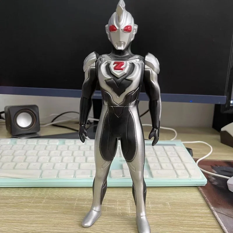 

23cm Large Soft Rubber Ultraman Zett Dark Action Figures Hand Do Model Doll Furnishing Articles Children's Assembly Puppets Toys