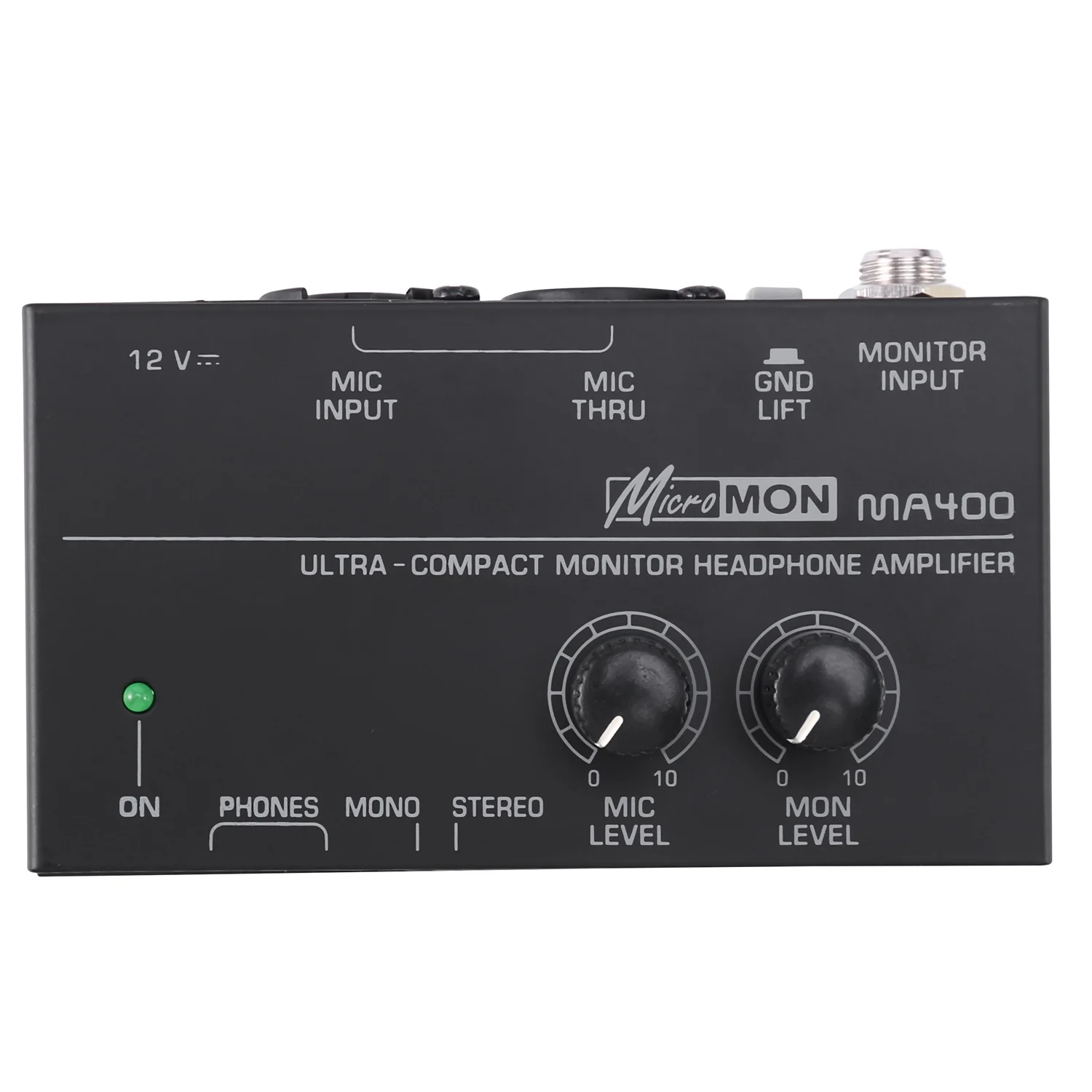 MA400 헤드폰 프리앰프 6.35mm 및 3.5mm 헤드폰 모니터 마이크 확대 믹서 음성/라이브 스트리밍에 적합