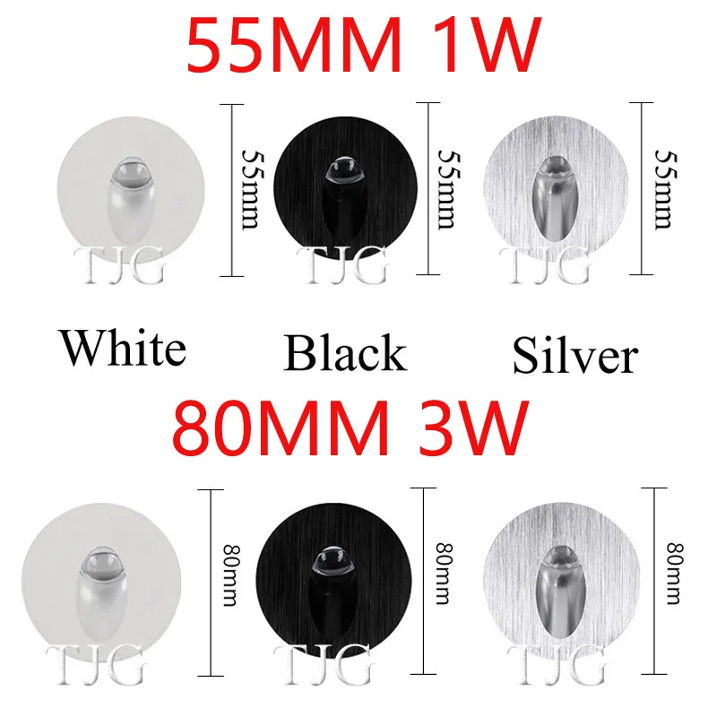 LED Floor Wall Lamp Embedded Stair Step Corridor Lamp 1W 3W 85-265V Night Light Indoor Wall Footlight DC12V 2