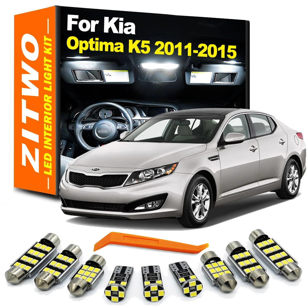 ZITWO LED 인테리어 돔 독서 지도 트렁크 라이트 전구 키트, 기아 옵티마 K5 2011 2012 2013 2014 2015, 오류 없음, 12 개