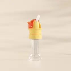 Children's Portable Water Bottle Cap - Reusable, Leakproof & Dustproof Straw Lid (Pink)