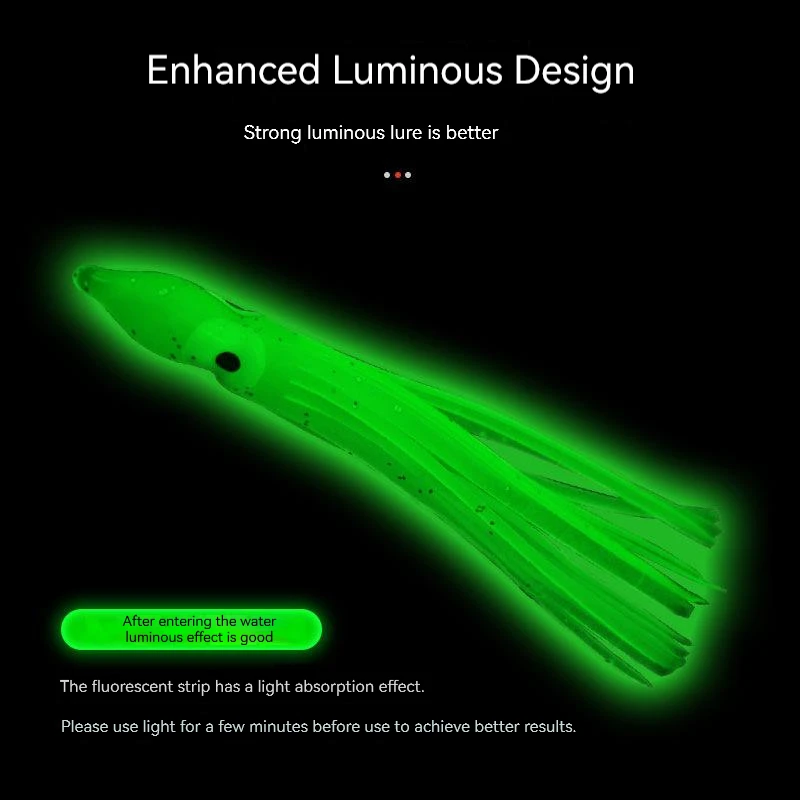 50pz Gonne Calamari Da Pesca 4,75" Polpo 12cm Esche Morbide - Foto 5